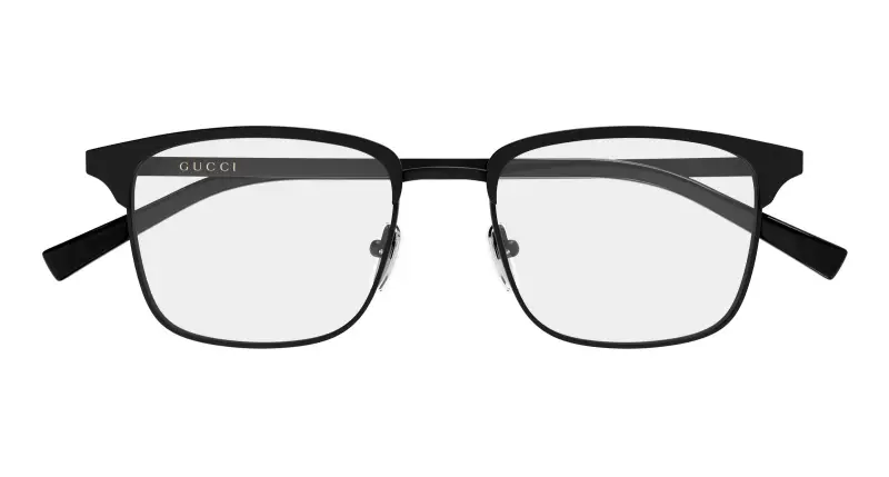 Uomo Gucci GG2135O 006 Montature da vista Metallo Nero Trasparente Squadrata miniatura 2