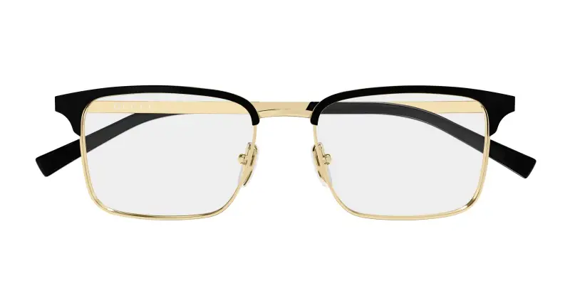 Uomo Gucci GG2136O 001 Montature da vista Metallo Oro Trasparente Squadrata miniatura 2