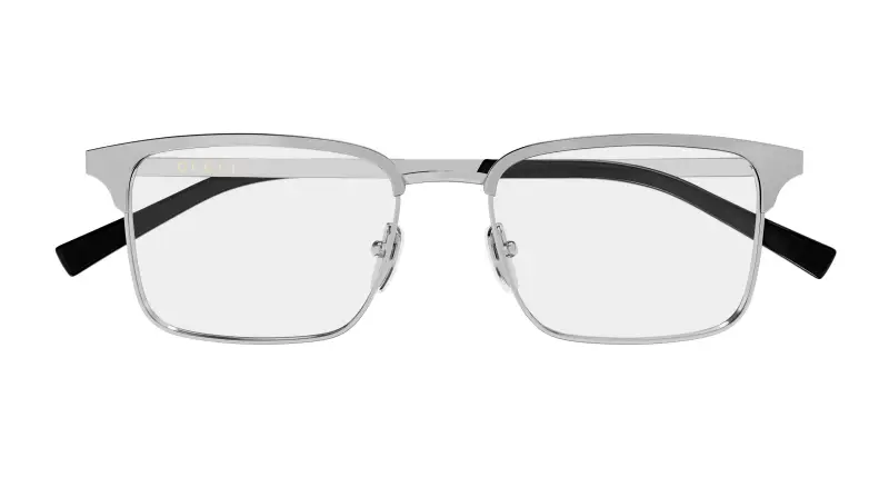 Uomo Gucci GG2136O 002 Montature da vista Metallo Rutenio Trasparente Squadrata miniatura 2