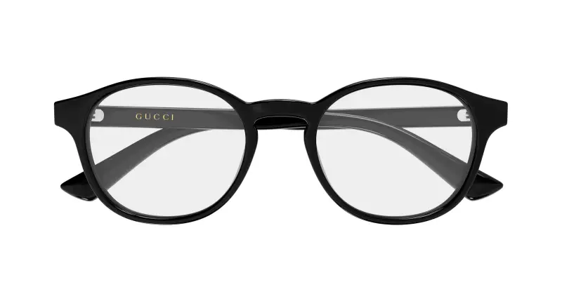 Uomo Gucci GG2137OK 001 Montature da vista Acetato Nero Trasparente Rotonda miniatura 2
