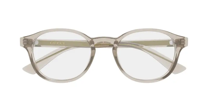 Uomo Gucci GG2137OK 002 Montature da vista Acetato Beige Trasparente Rotonda miniatura 2