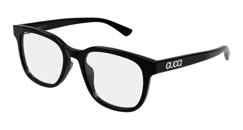 Uomo Gucci GG2138OK 001 Montature da vista Acetato Nero Trasparente Rotonda