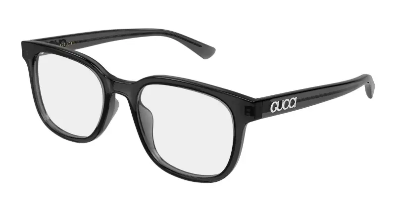 Uomo Gucci GG2138OK 002 Montature da vista Acetato Grigio Trasparente Rotonda