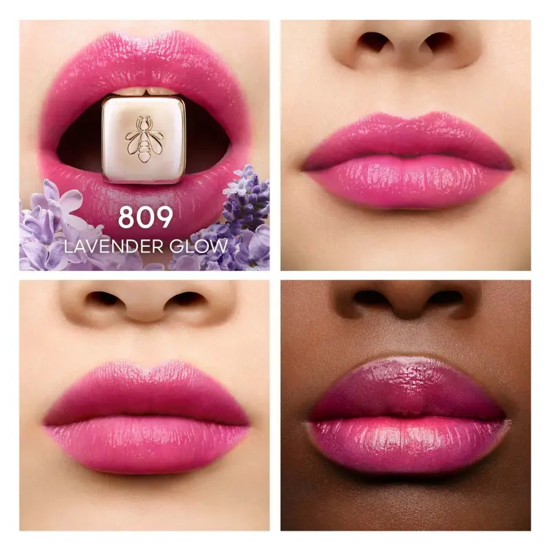 Labbra KissKiss Bee Glow 809 Lavender Glow - Rossetti, Balsamo labbra miniatura 3