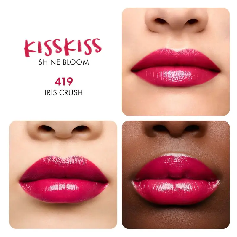 Labbra KissKiss Shine Bloom 419 Iris Crush - Rossetti miniatura 4