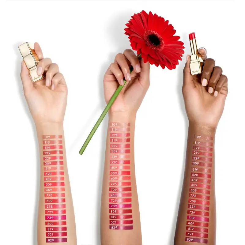 Labbra KissKiss Shine Bloom 519 Floral Brick - Rossetti miniatura 5