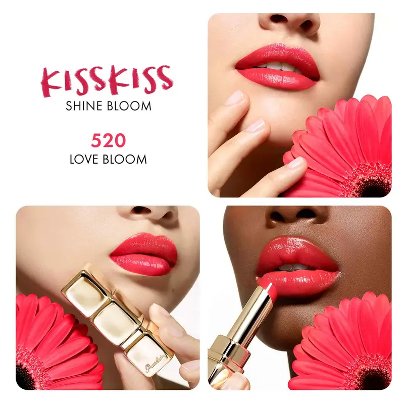 Labbra KissKiss Shine Bloom 520 Love Bloom - Rossetti miniatura 4