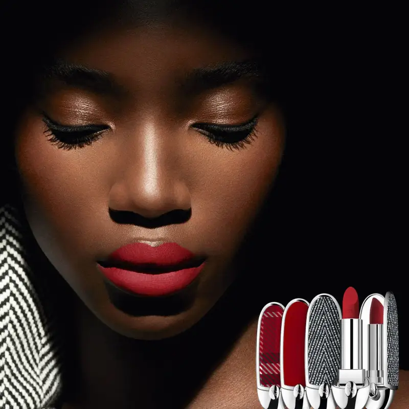 Labbra Rouge G de Guerlain - Le Capot Double Miroir French Chevron - Rossetti miniatura 3