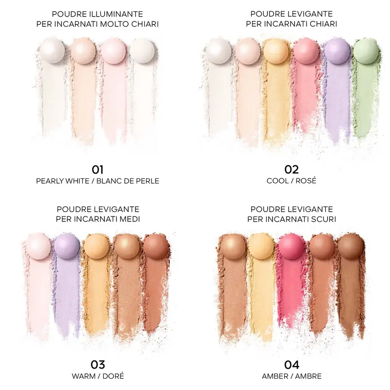 Viso Météorites Perle di poudre rivelatrici di luminosità 03 WARM / DORÉ - Cipria, Illuminante viso miniatura 2