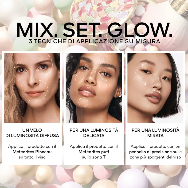 Viso Météorites Perle di poudre rivelatrici di luminosità 04 AMBER / AMBRE - Cipria, Illuminante viso miniatura 4