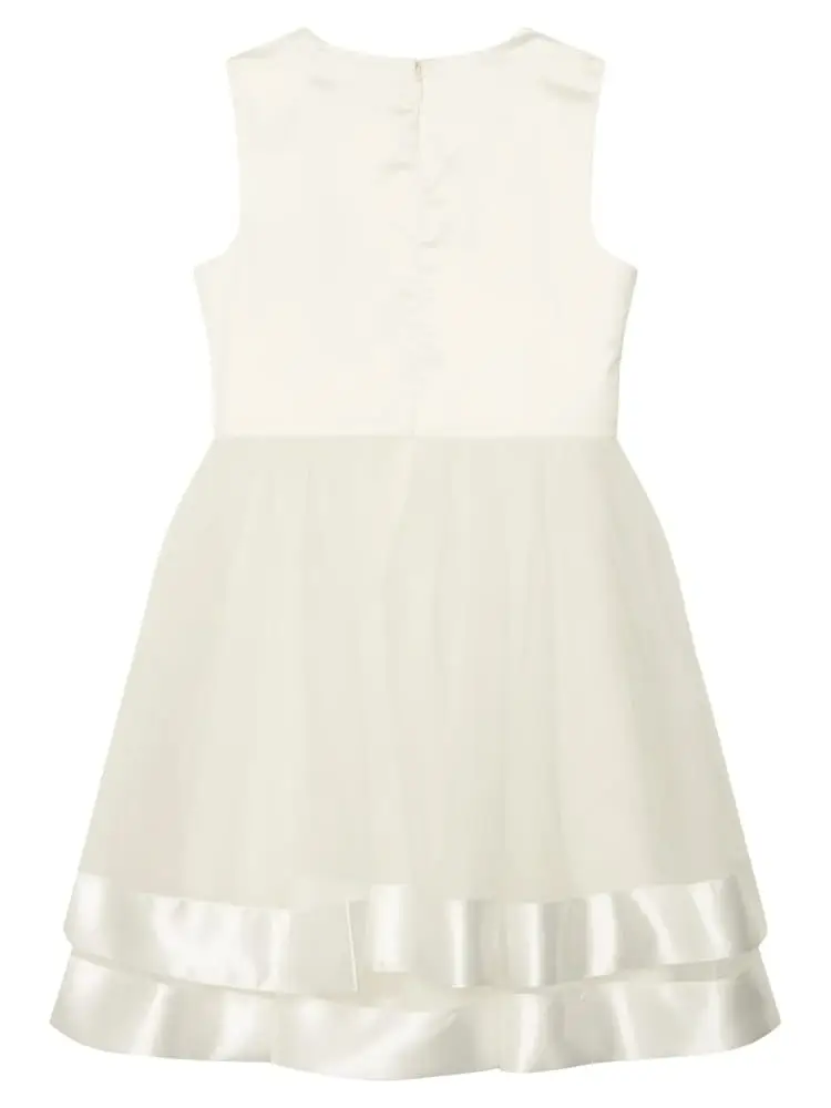 abito bianco bambina mini logo miniatura 2