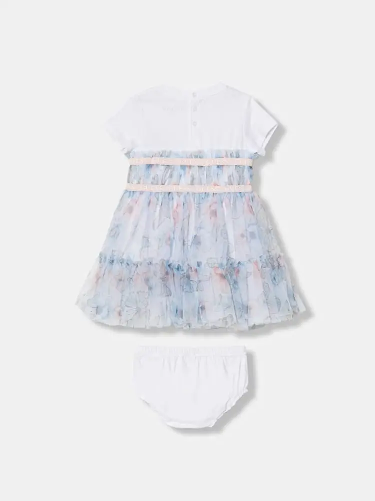 abito bianco neonata a fantasia miniatura 2