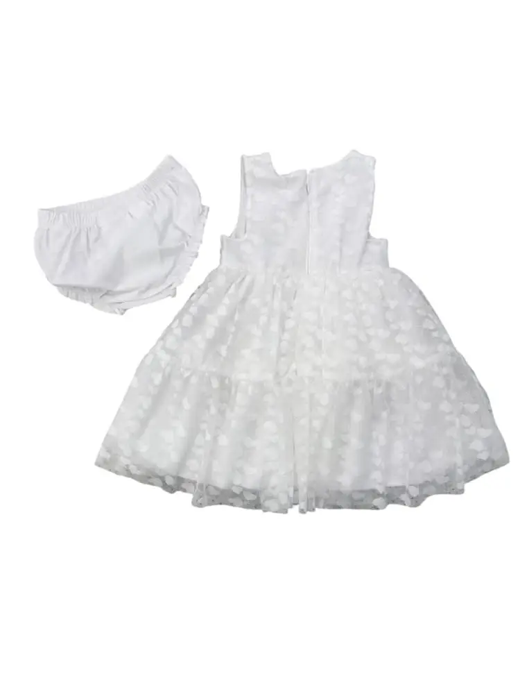 abito bianco neonata logo all over miniatura 2
