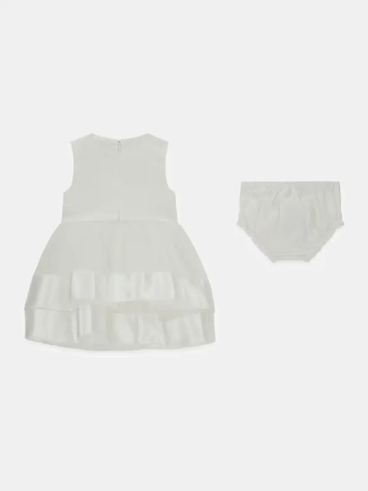 abito bianco neonata mini logo miniatura 2