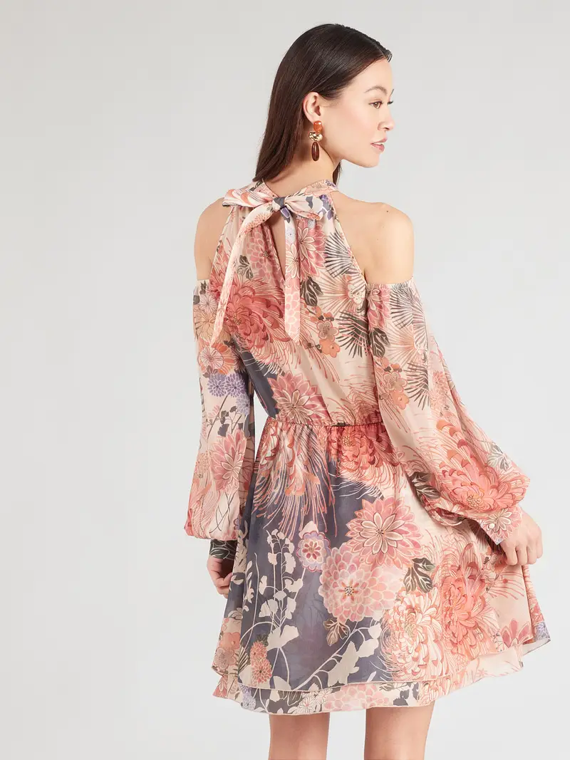 Abito camicia beige / lavanda / pitaya / rosa antico miniatura 2