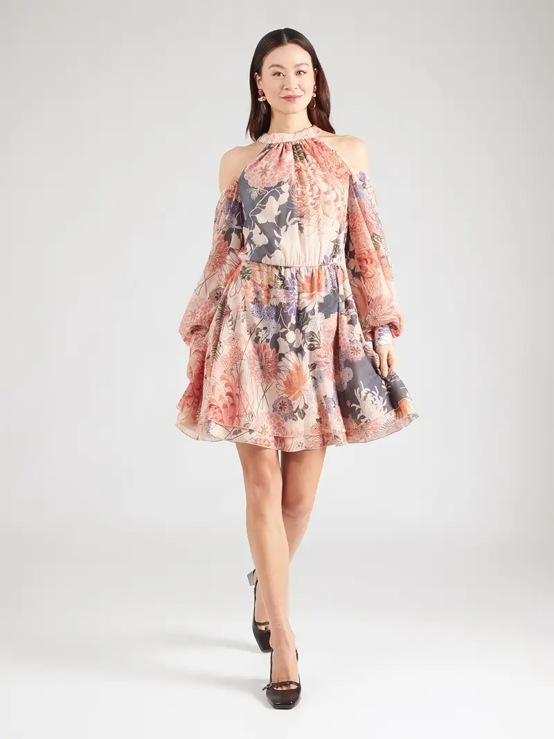 Abito camicia beige / lavanda / pitaya / rosa antico miniatura 3