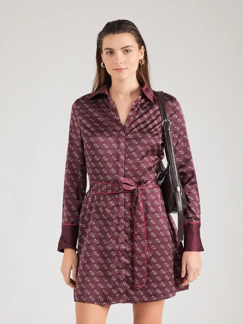 Abito camicia 'BLERTA' rosso vino / rosso carminio / bianco miniatura 2