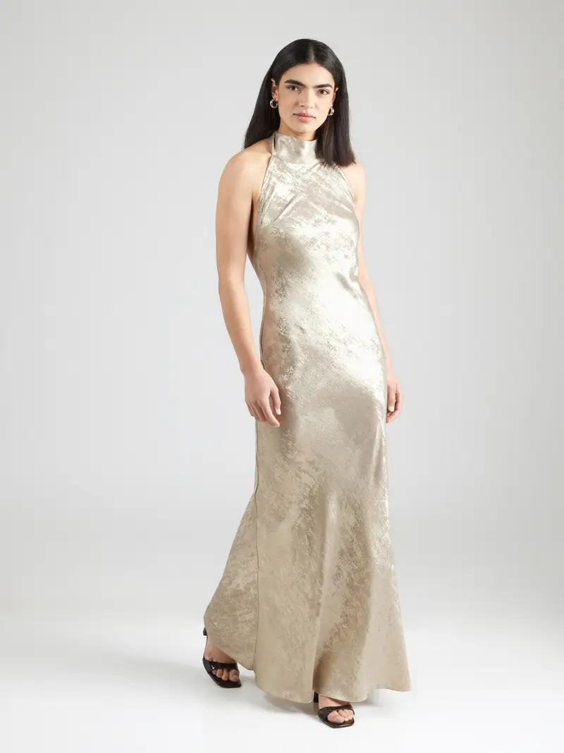 Guess Abito da sera oro con scollo alto e schiena scoperta miniatura 3