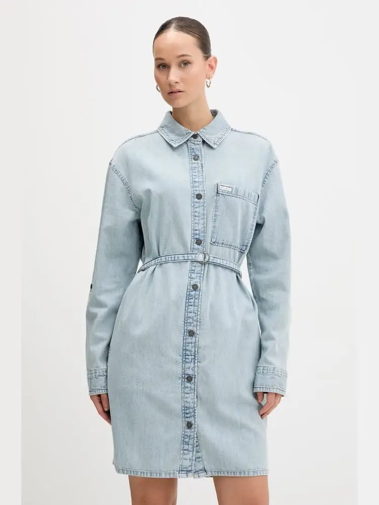 abito in denim donna mini logo