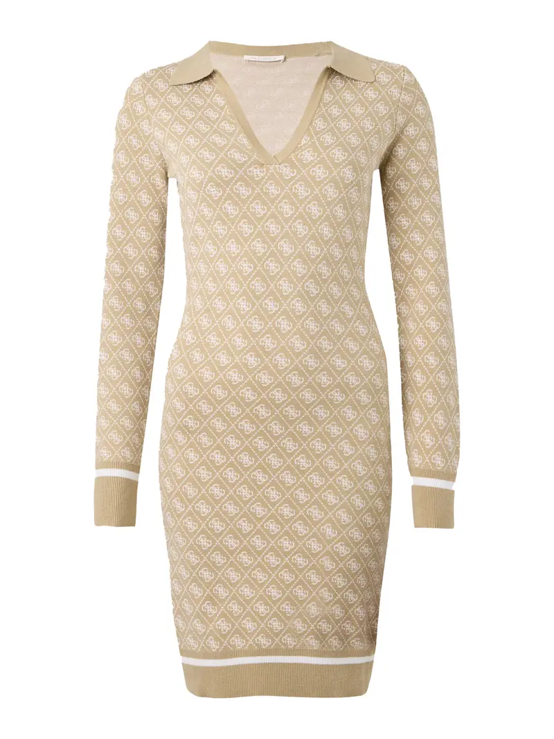 Abito in maglia AUBREY beige / bianco