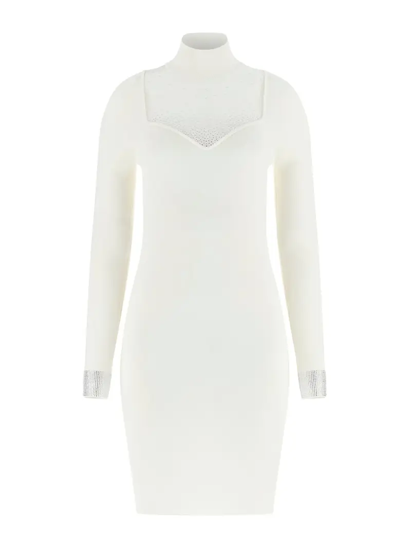 Abito in maglia crema