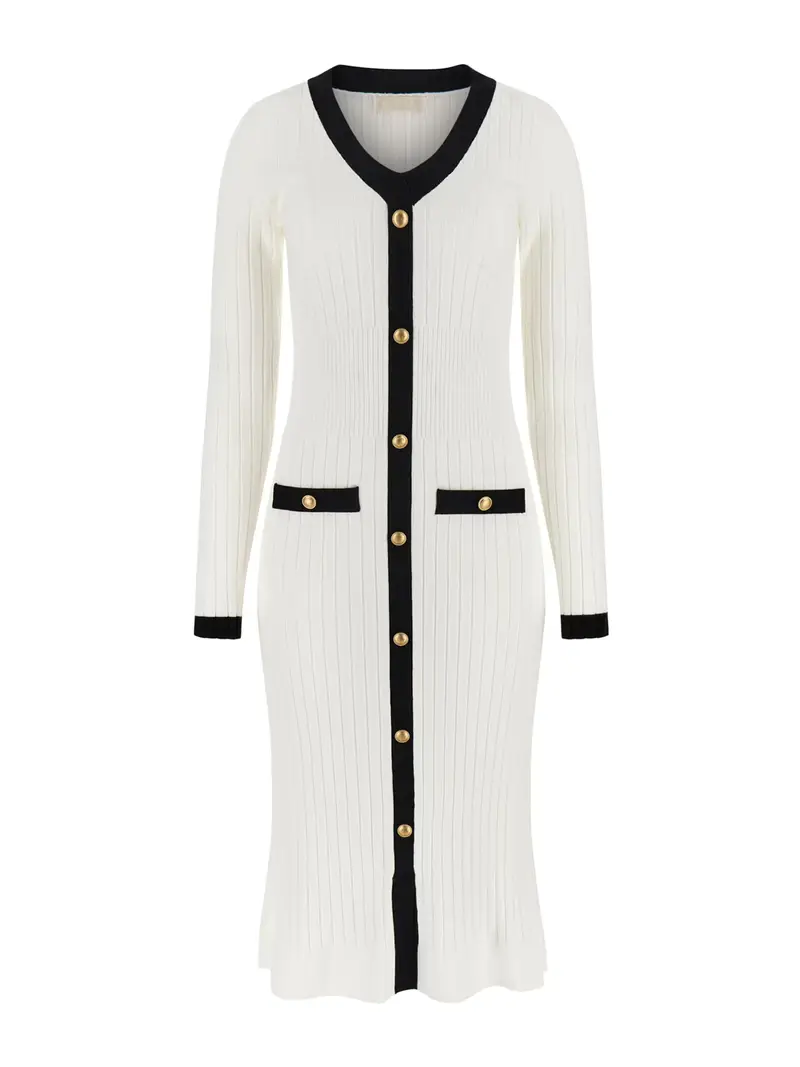 Abito in maglia 'LAUREL' nero / bianco