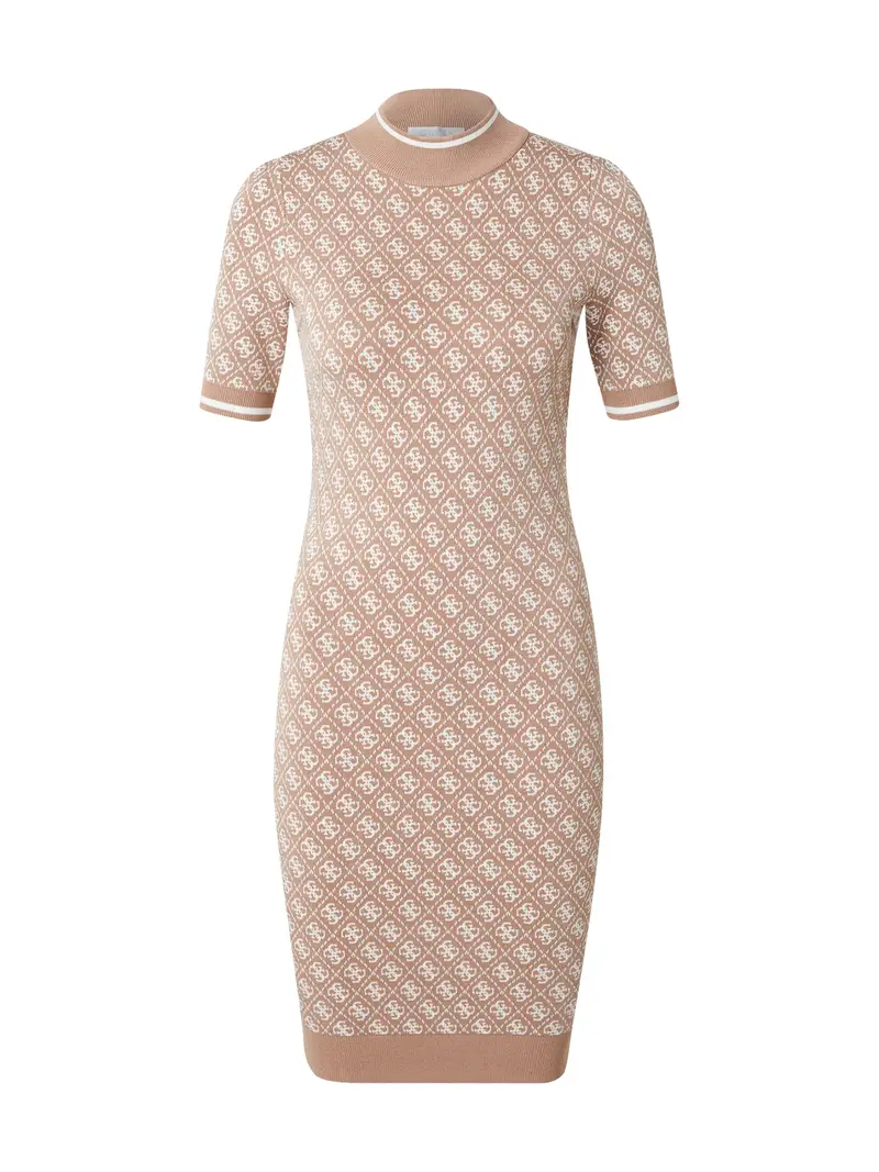 GUESS Abito in maglia 'LISE'  camello / bianco