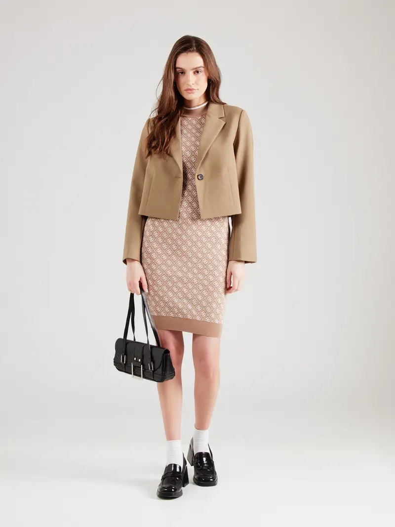 GUESS Abito in maglia 'LISE' camello / bianco miniatura 3