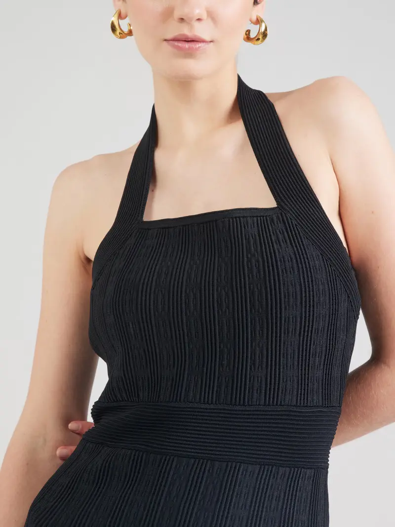 Abito in maglia nero miniatura 3