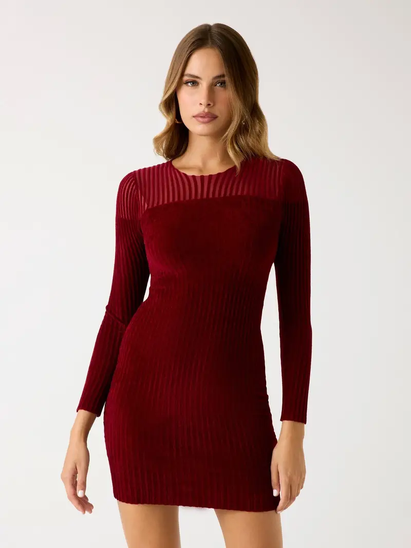 Abito in maglia 'ROWENA' rosso scuro miniatura 2