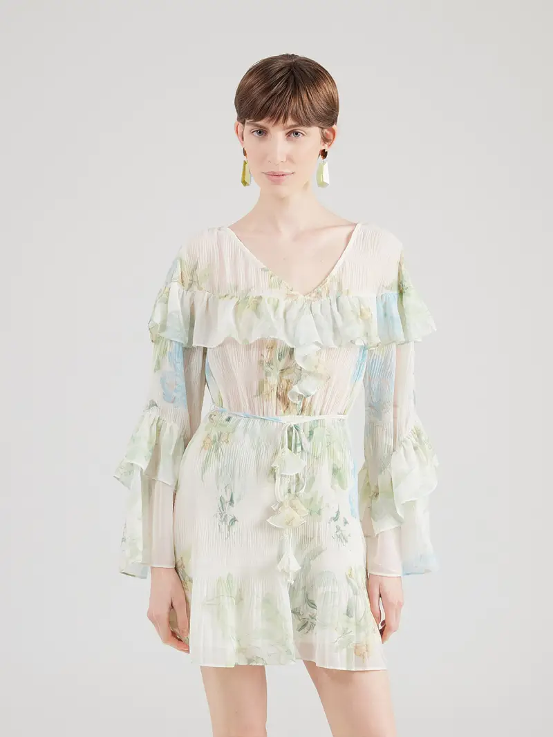 Abito LAURENCE blu reale / giallo / verde / bianco miniatura 3