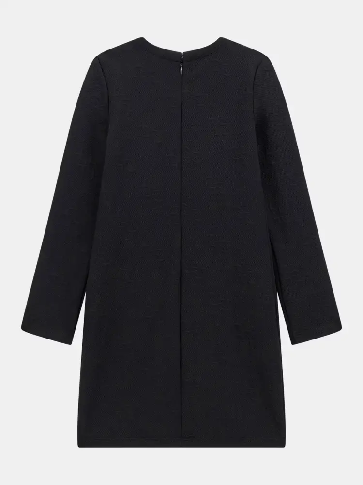 abito nero bambina logo all over miniatura 2