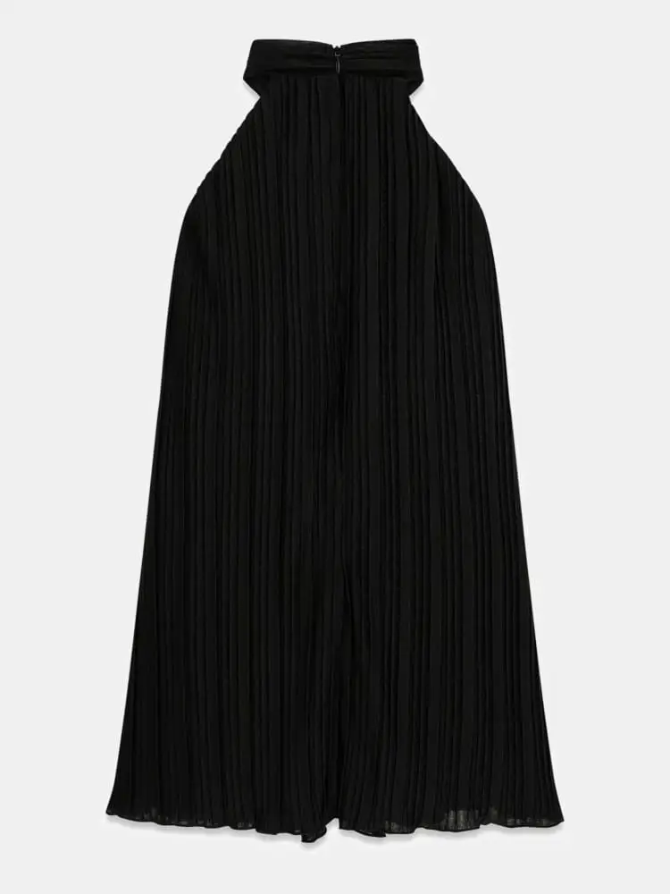 abito nero bambina mini logo miniatura 2