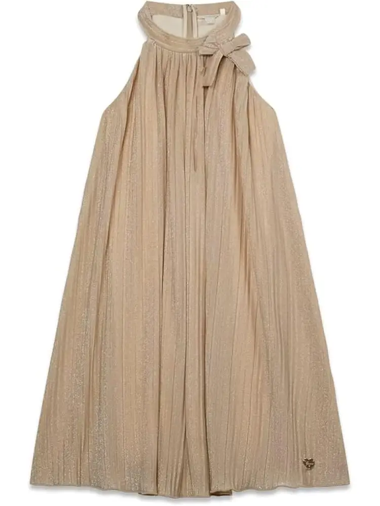 abito oro bambina mini logo miniatura 2