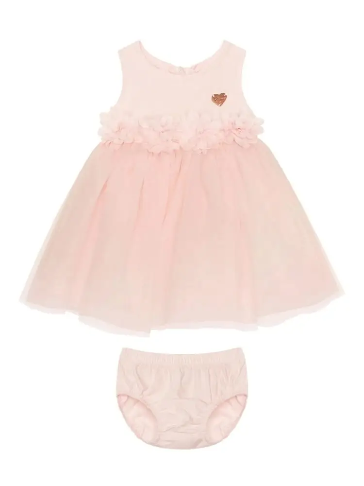 abito rosa neonata mini logo