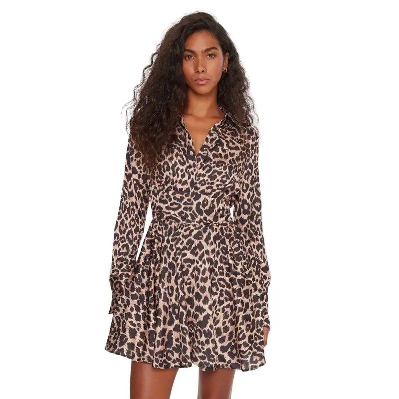 Abito svasato con maniche lunghe donna Guess Concetta Flare