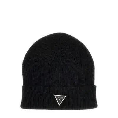 Berretto in maglia con logo triangolare Guess