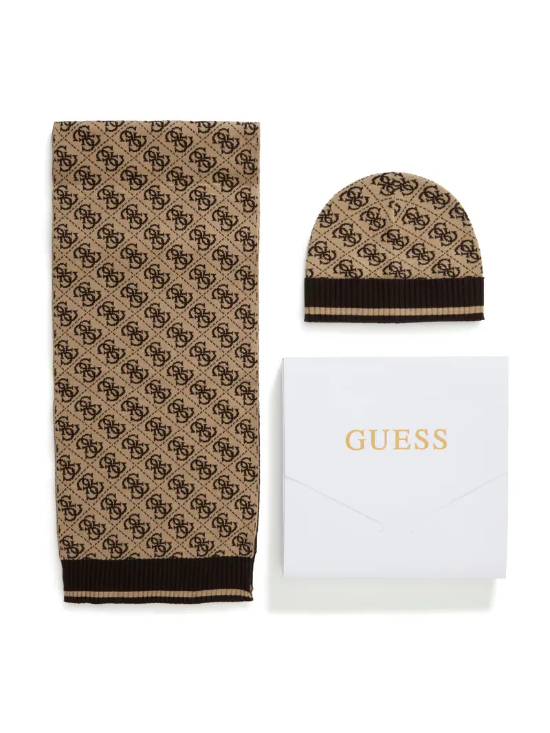 Berretto sabbia / marrone scuro