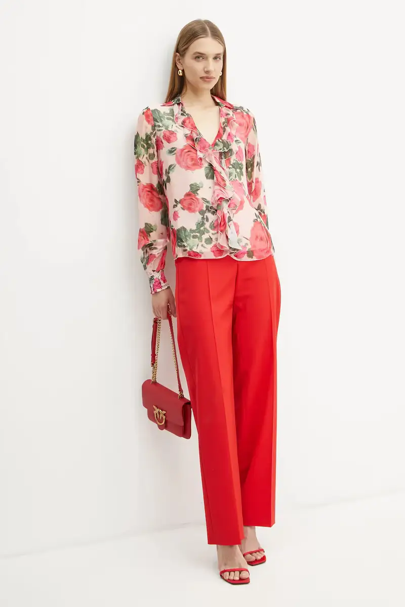 blusa con una miscela di seta SOAVE colore rosa W5RH55 WE550 miniatura 2