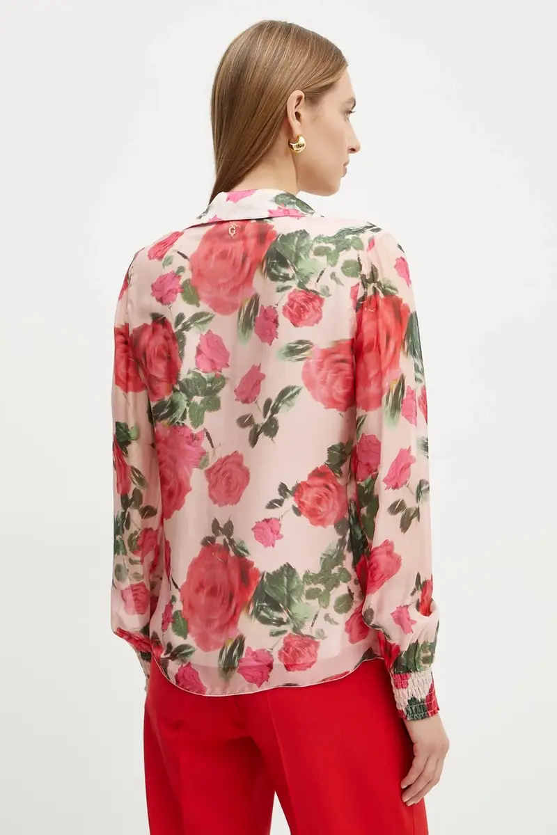 blusa con una miscela di seta SOAVE colore rosa W5RH55 WE550 miniatura 3