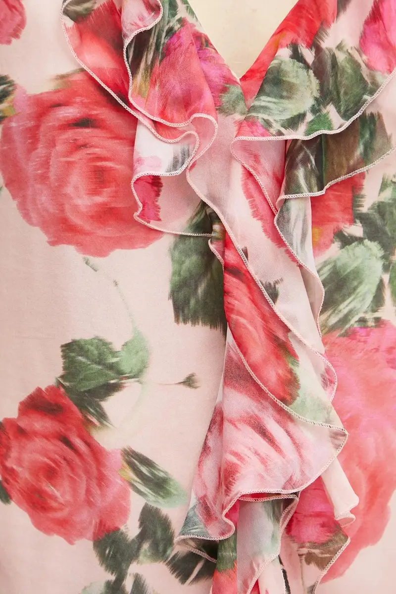 blusa con una miscela di seta SOAVE colore rosa W5RH55 WE550 miniatura 5