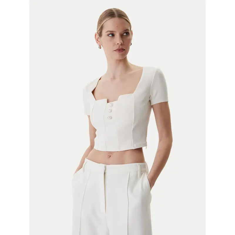 Blusa W6RP08 KCBO2 Écru Classic Fit Écru