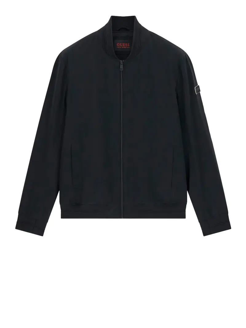 bomber guess stretch packable da uomo - nero