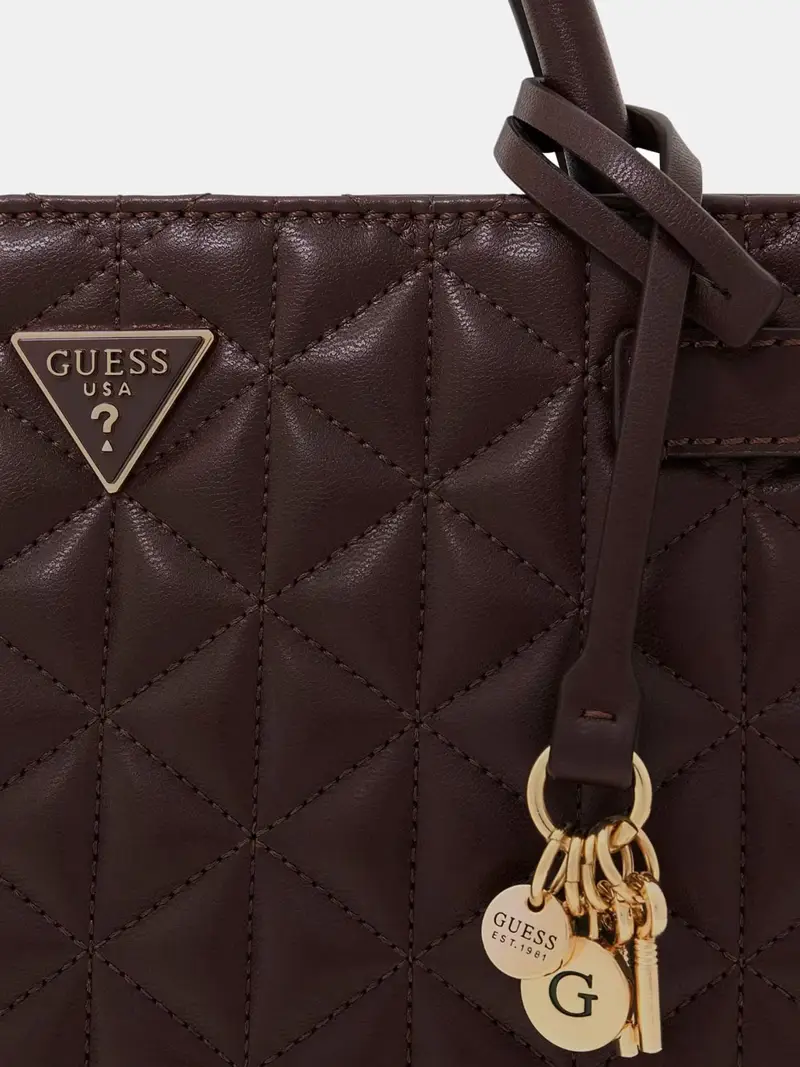 Borsa a mano marrone miniatura 2