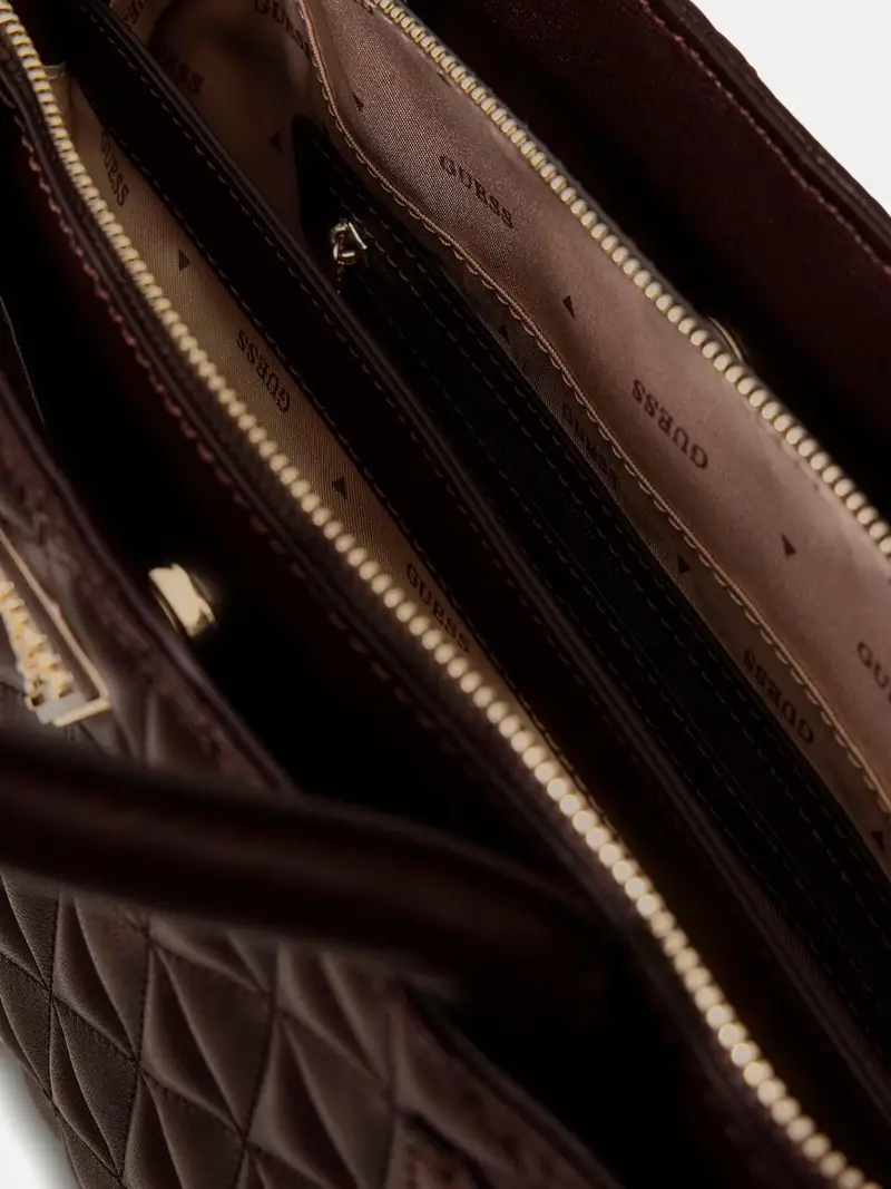 Borsa a mano marrone miniatura 3