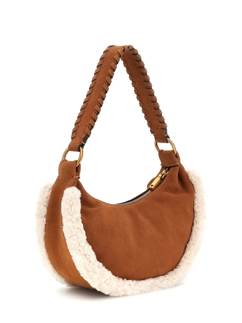 Borsa a mano marrone miniatura 3