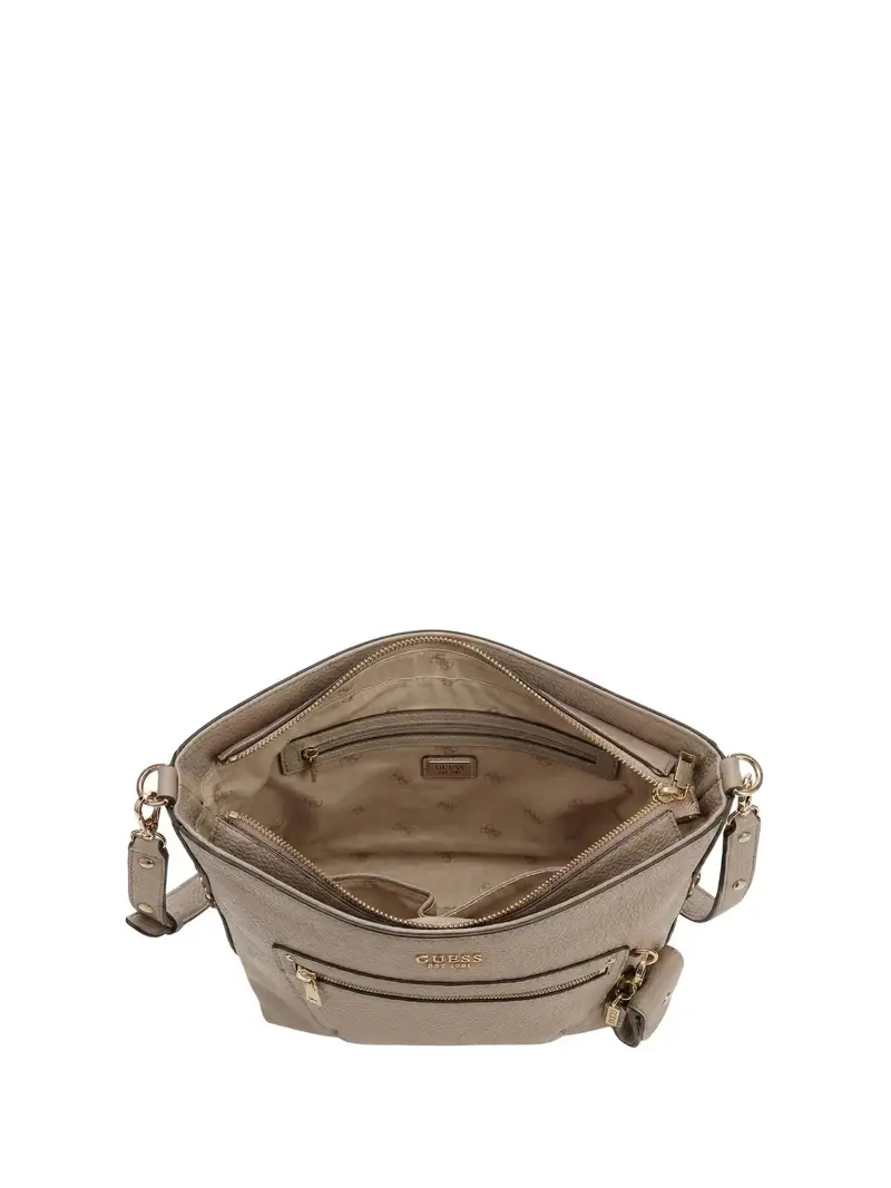 Borsa a mano marrone miniatura 3