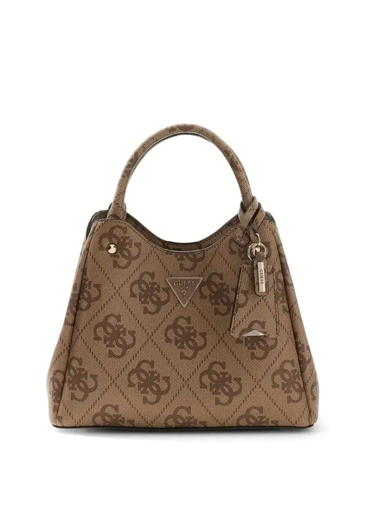 borsa a mano meridian ii beige con monogram all-over