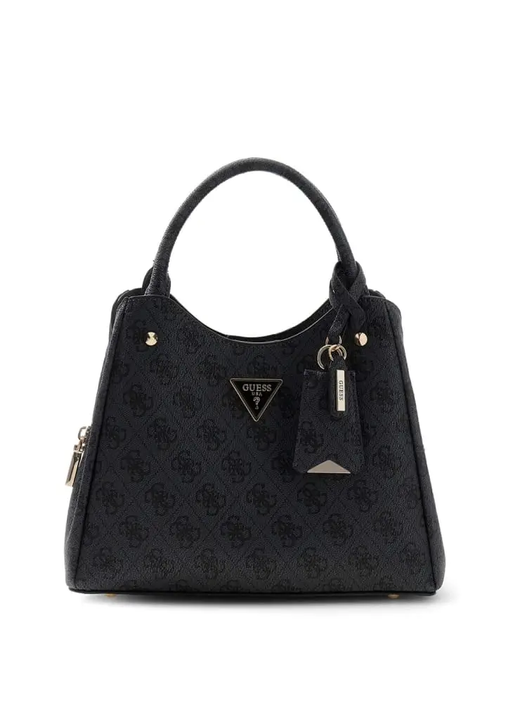 borsa a mano meridian ii nera con monogram all-over