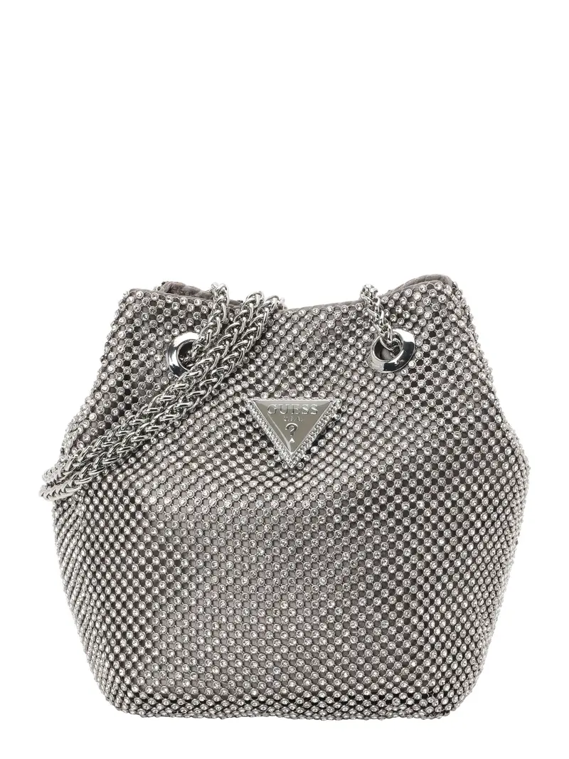 GUESS Borsa a sacco 'Zalina'  argento